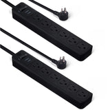 Amazon Basics Surge Protector Power Strip – Intentional Dorm Room Design, Neutral 2-Pack Power Strip 2ft Cord