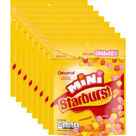unwrapped mini chews in four original flavors: strawberry, lemon, orange, cherry