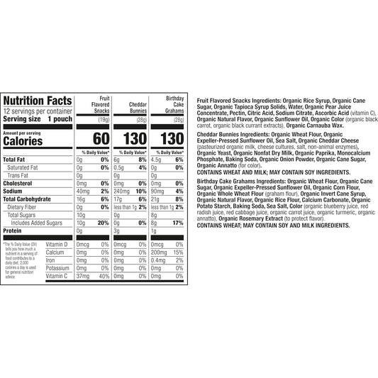 usda organic certified across all three snack varieties