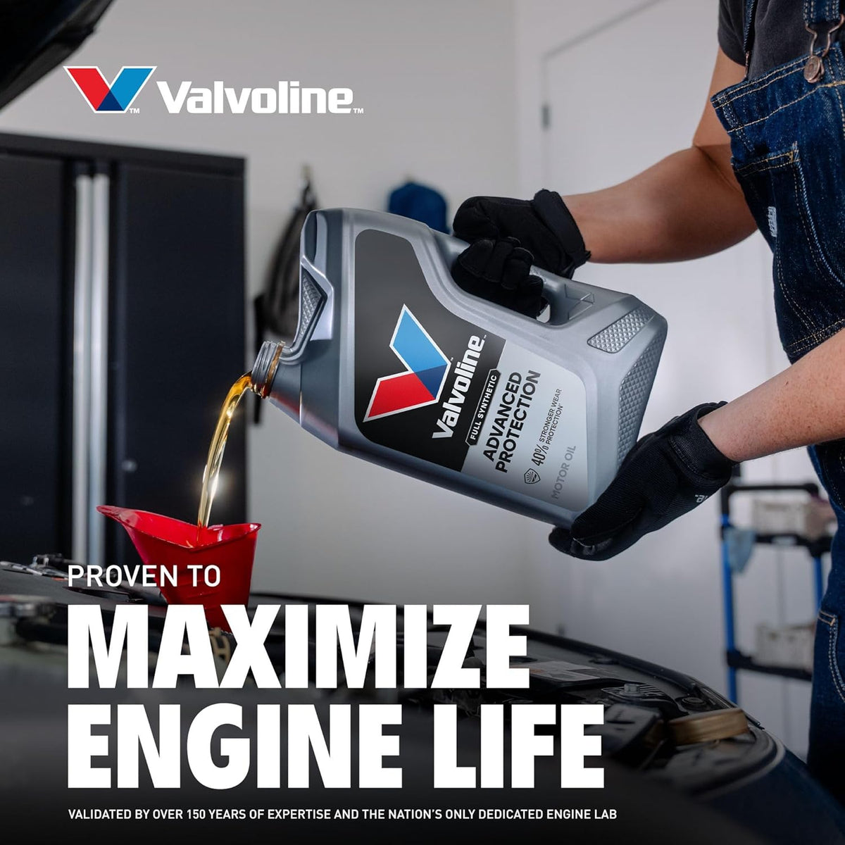 Valvoline Advanced Full Synthetic SAE 0W-20 Motor Oil 5 QT – Family-Safe Routine Oil Top-Off for Driveway Service