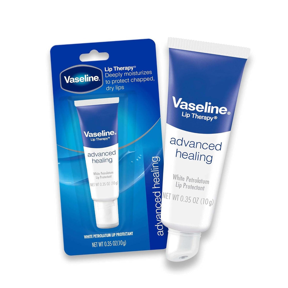Vaseline Lip Therapy Advanced Healing 3-Pack – Minimalist Lip Balm for Spa-Like Self Care and Mindful Wind Down