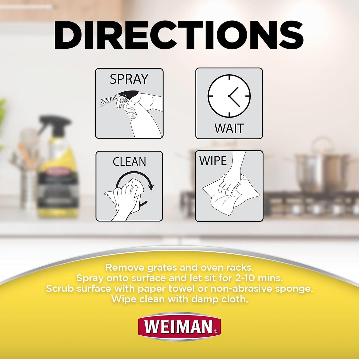 Weiman Heavy Duty Stove and Oven Cleaner and Degreaser Thoughtful Housewarming Gift for New Homeowners, 24 Oz 2-Pack with Microfiber Towel