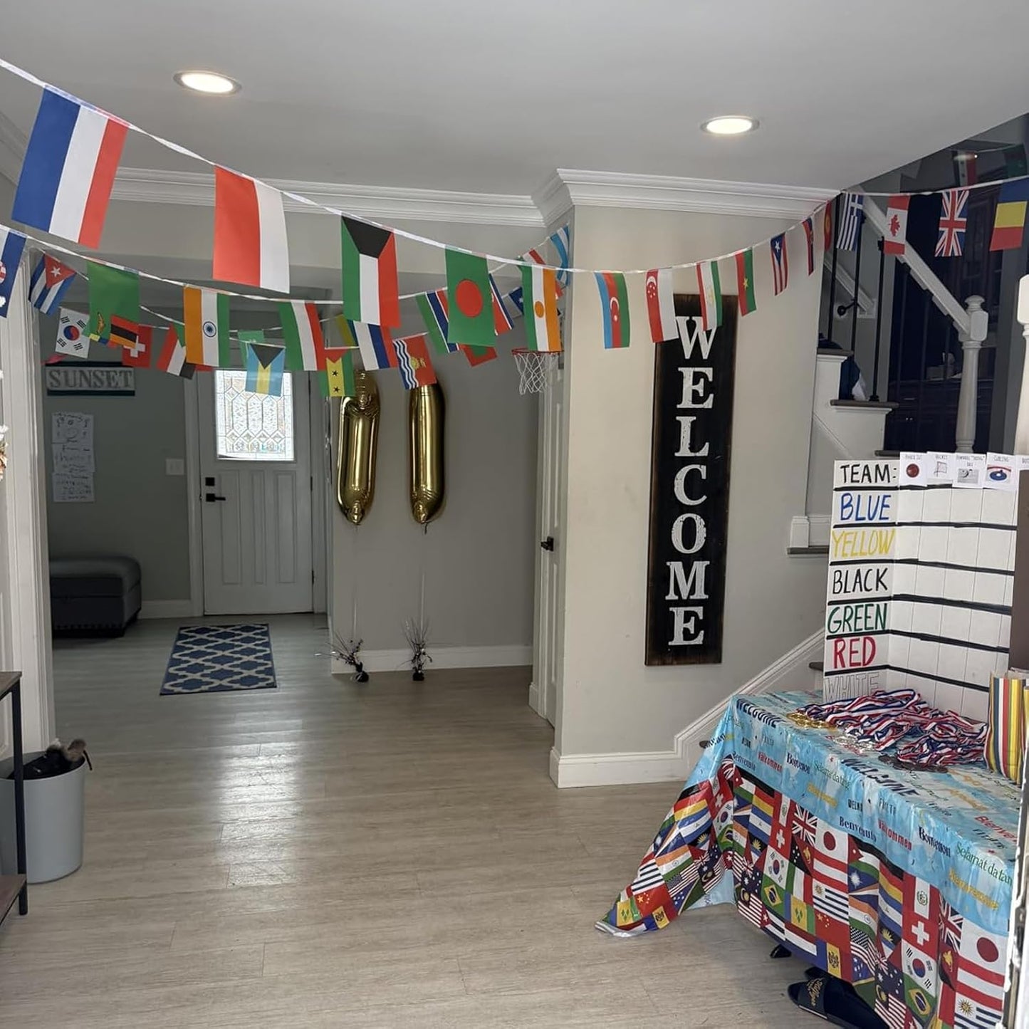 World Cup 2026 48 Country Flag String for Patio and Backyard Parties, 46ft Weather-Resistant Outdoor Soccer Banner for Open-Air Match Viewing