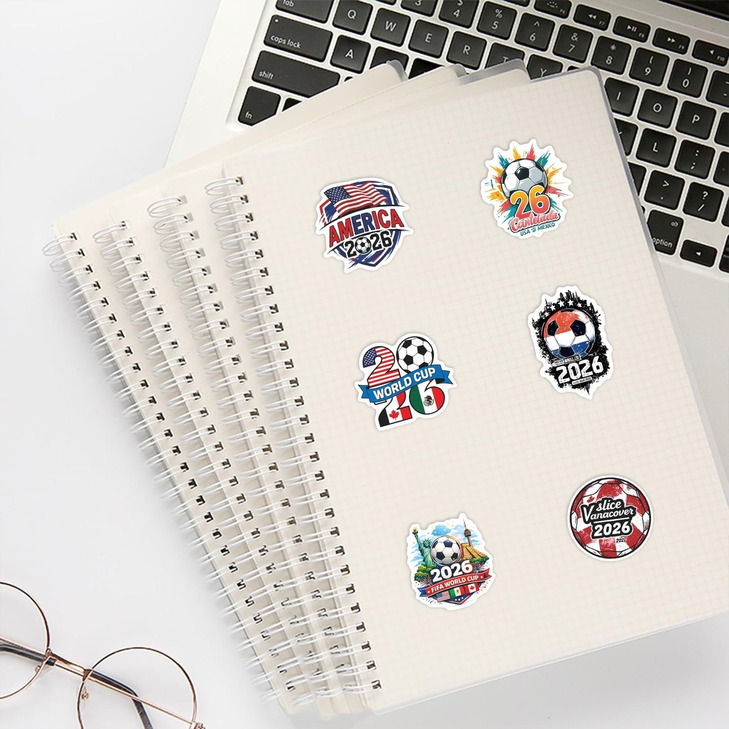 World Cup Football Soccer Stickers 50-Pack – Birthday Gift Pack for Soccer Fans, Kids, Teens & World Cup Party Hosts