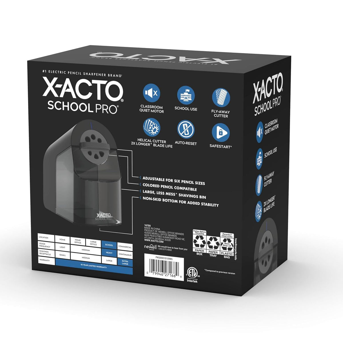 X-ACTO Teacher Appreciation Pencil Sharpener Gift, Back-to-School Classroom Supply with SafeStart Motor