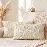 AVOIN colorlife Luxe Harvest Jacquard Pillow Slipcover 20x20 – Elegant Thanksgiving Living Room Decor, Refined Cushion Cover Set