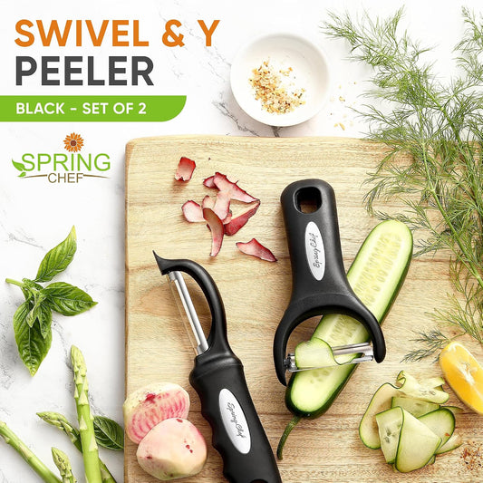 y-peeler and swivel peeler included as a 2-piece set