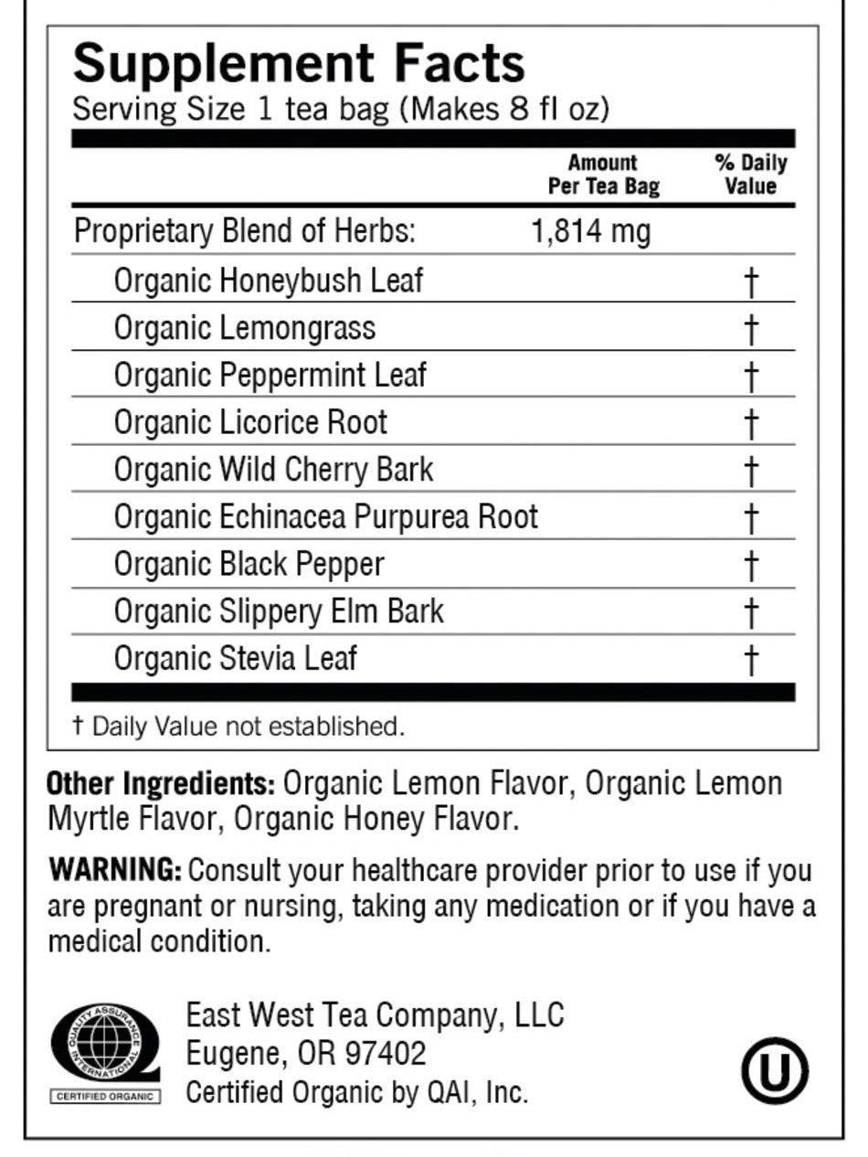 Yogi Tea Honey Lemon Throat Comfort – Calming Caffeine-Free Herbal Blend for Bedtime Wellness