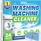 Washing Machine Cleaner Tablets – Intentional Laundry Care, Sealed Bag Storage, 24 Ct Pack