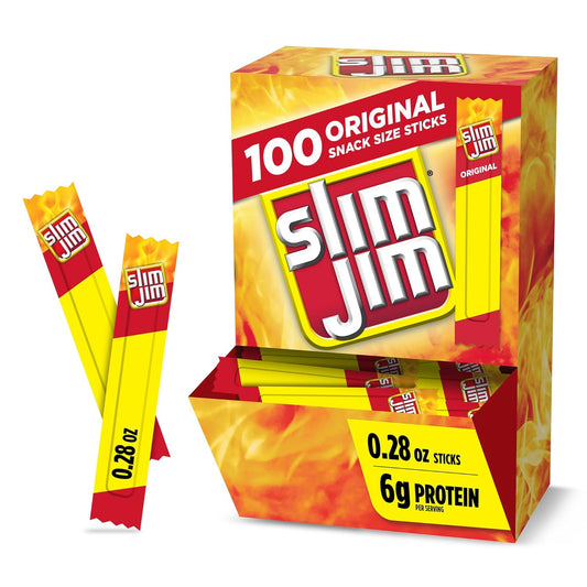 0.28 oz snack-size individually wrapped meat sticks in 100, 120, or 200 count boxes