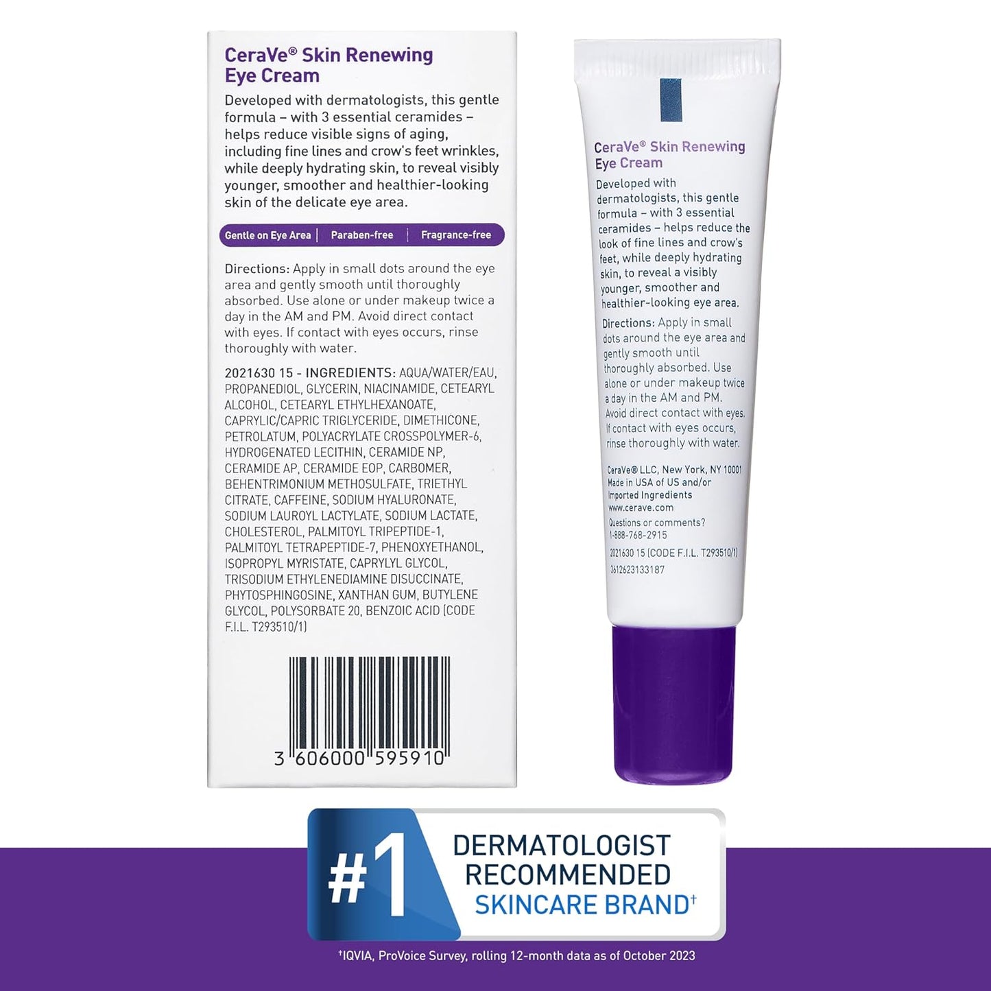 0.5 oz ophthalmologist-tested, fragrance-free, paraben-free, allergy-tested formula safe for sensitive skin and contact lens wearers
