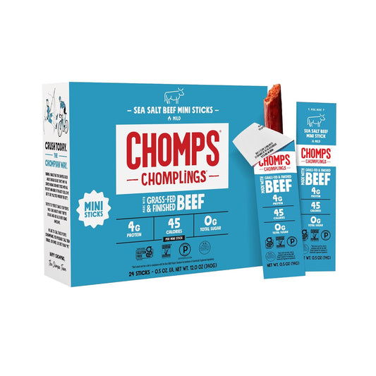 0.5oz individually wrapped snack sticks in a 24-pack