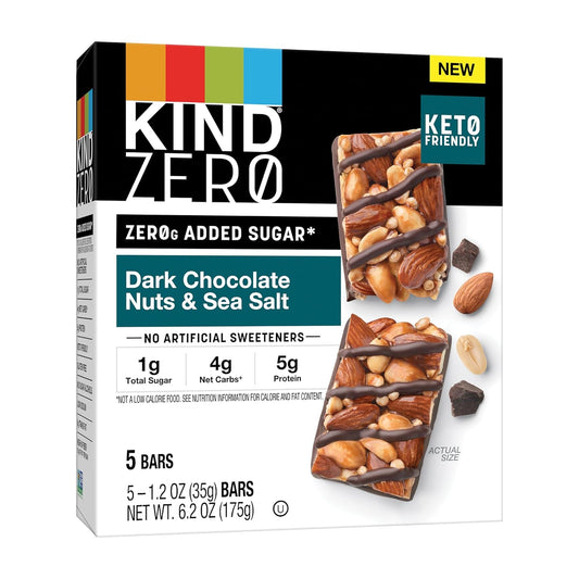 0g added sugar and only 1g total sugar per serving from natural nut sources