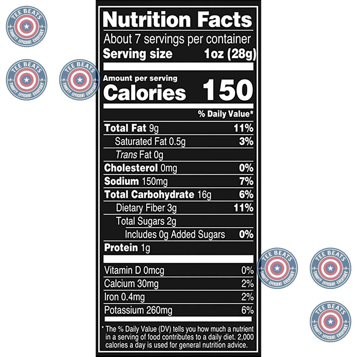 0mg cholesterol, 0g trans fat, no artificial flavors and no artificial preservatives