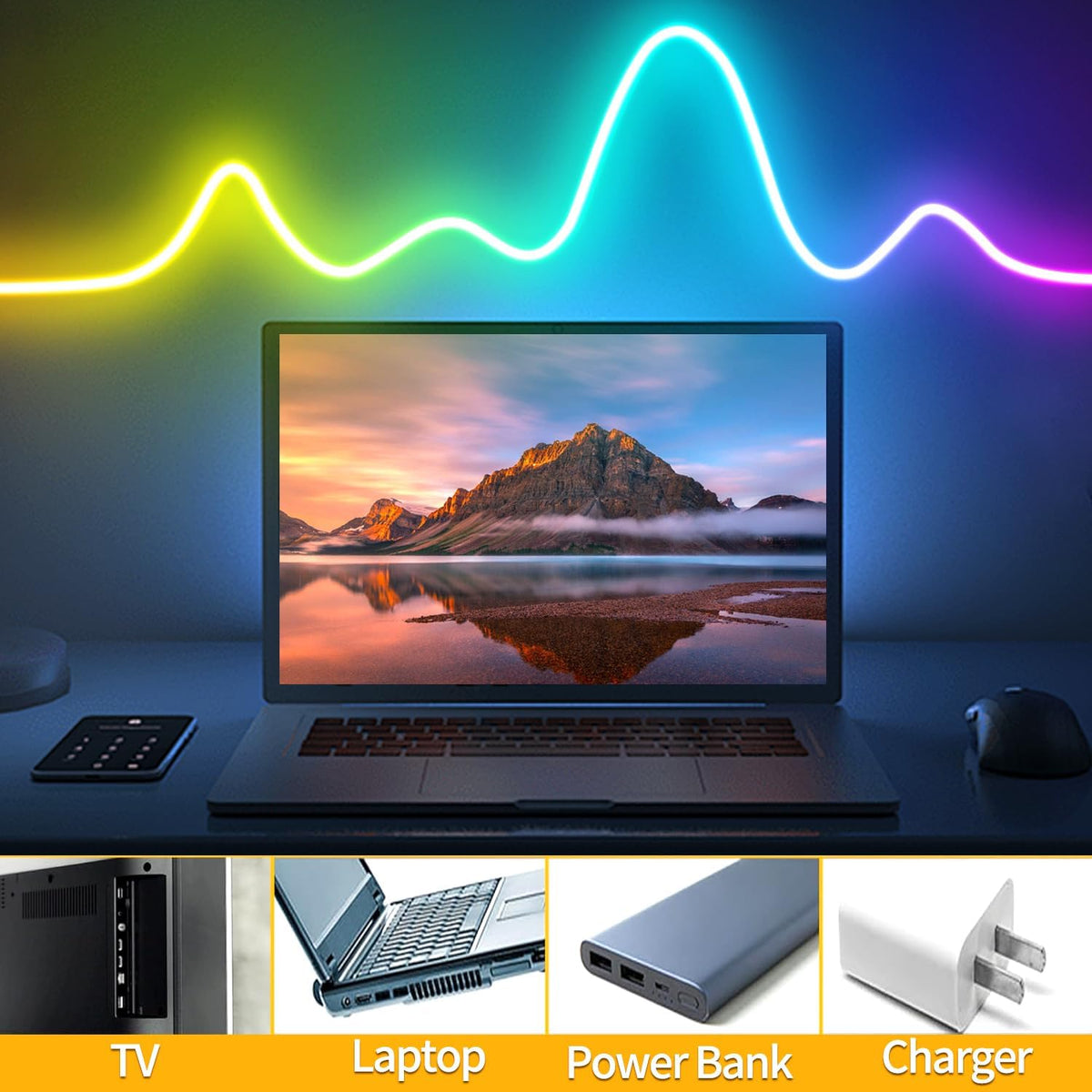 1-100% adjustable brightness with dimming range