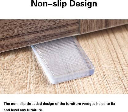 1-15/16" x 1-3/16" footprint fits discreetly under most furniture legs