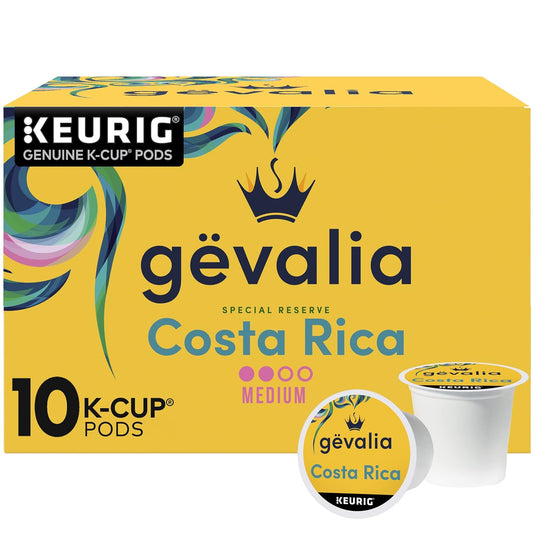 10-count box of k-cup pods for single-serve brewing