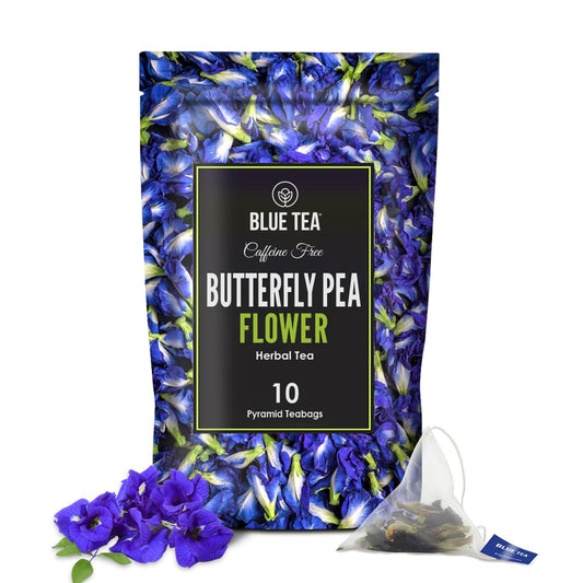 10-count pyramid-shaped tea bags per box with resealable zipper pack for freshness