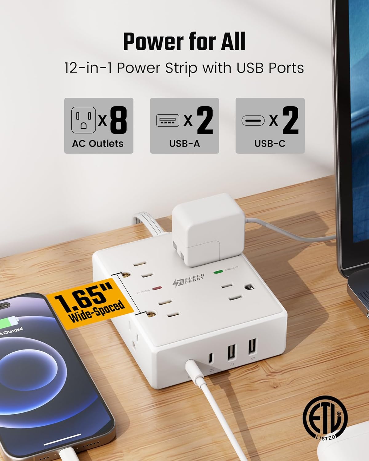 10-foot braided extension cord available in 6ft, 10ft, 15ft, 20ft, and 25ft variants