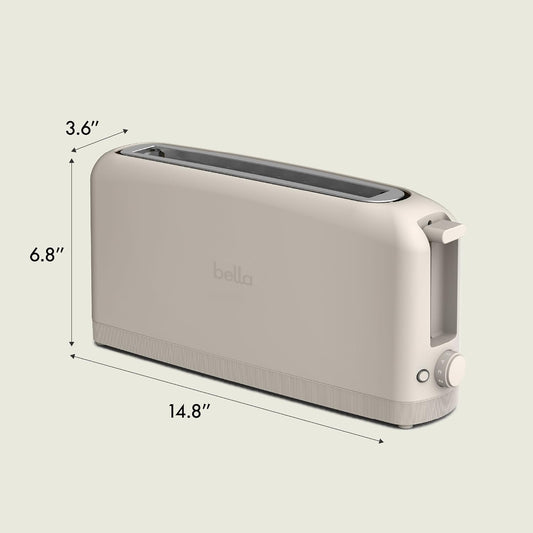 10-inch extra-long slot with auto-centering guides for even browning