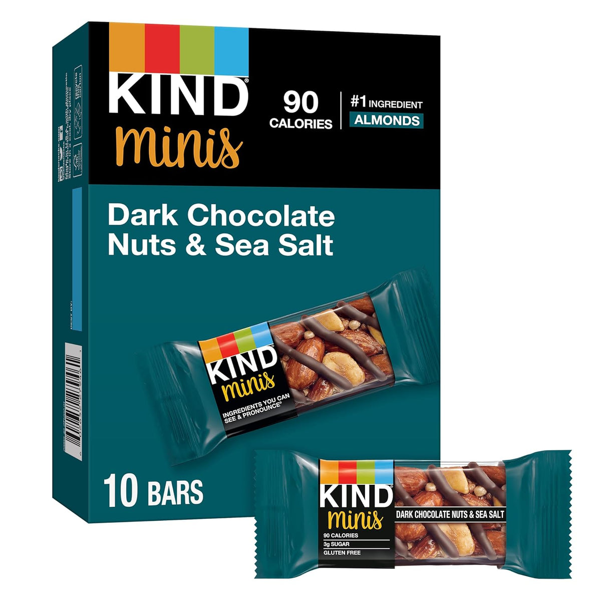 10 individually portioned 0.7 oz mini bars per box