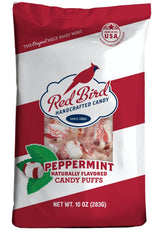 Red Bird Peppermint Puffs – Valentine's Day and Christmas Gift for Her, Old Fashioned Candy Dish Classic