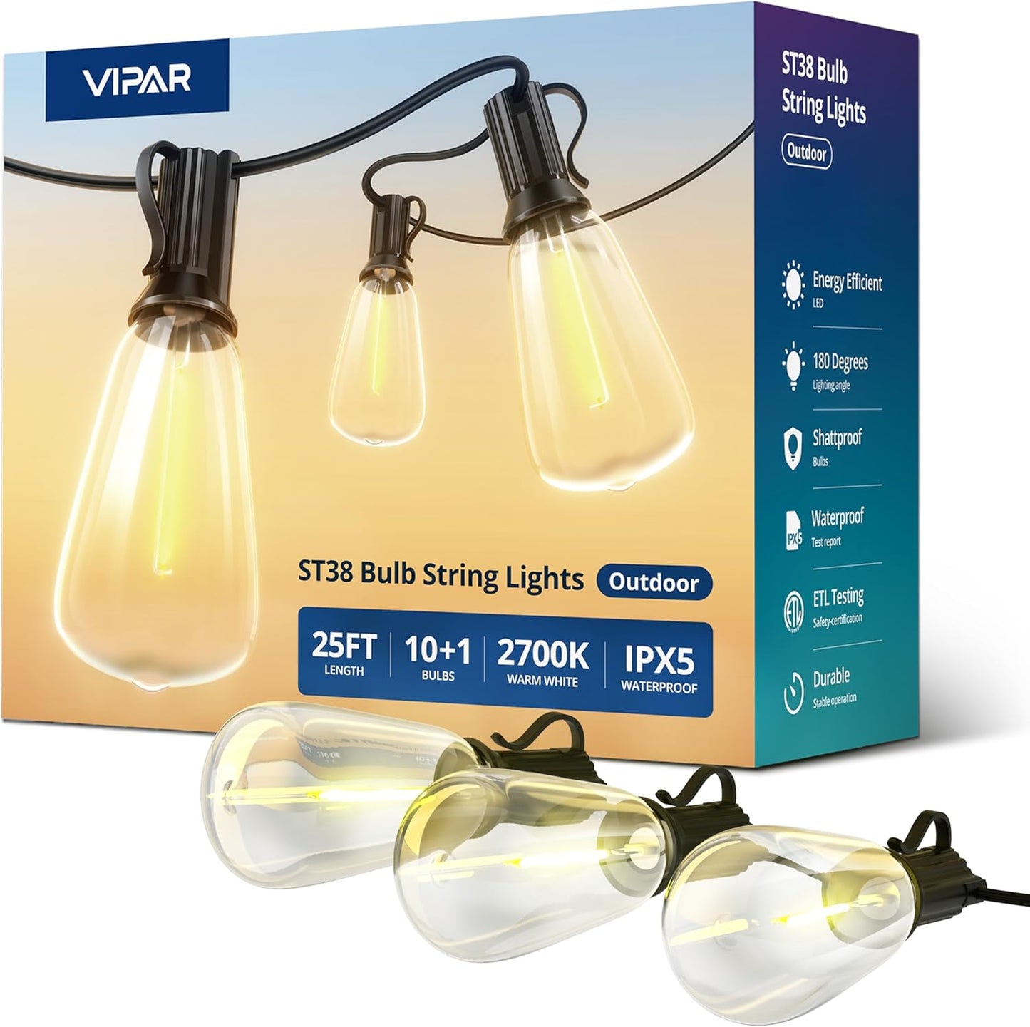 10 st38 shatterproof led bulbs plus 1 spare with e12 base