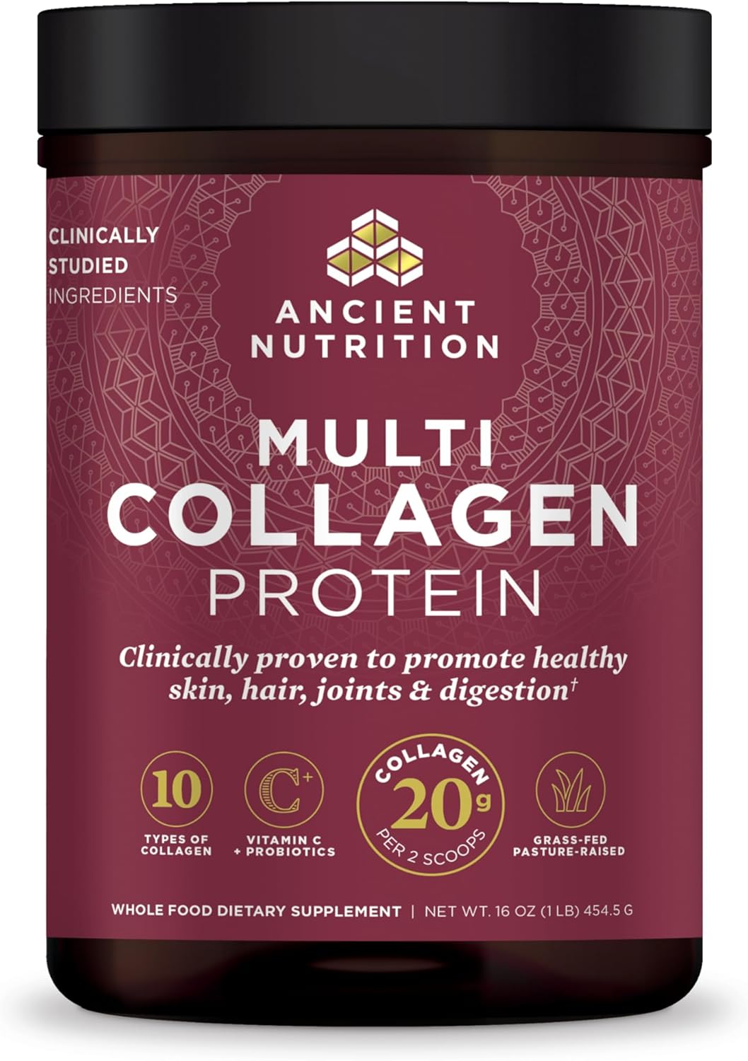 10-type multi-collagen blend from beef, chicken, fish, and fermented eggshell membrane