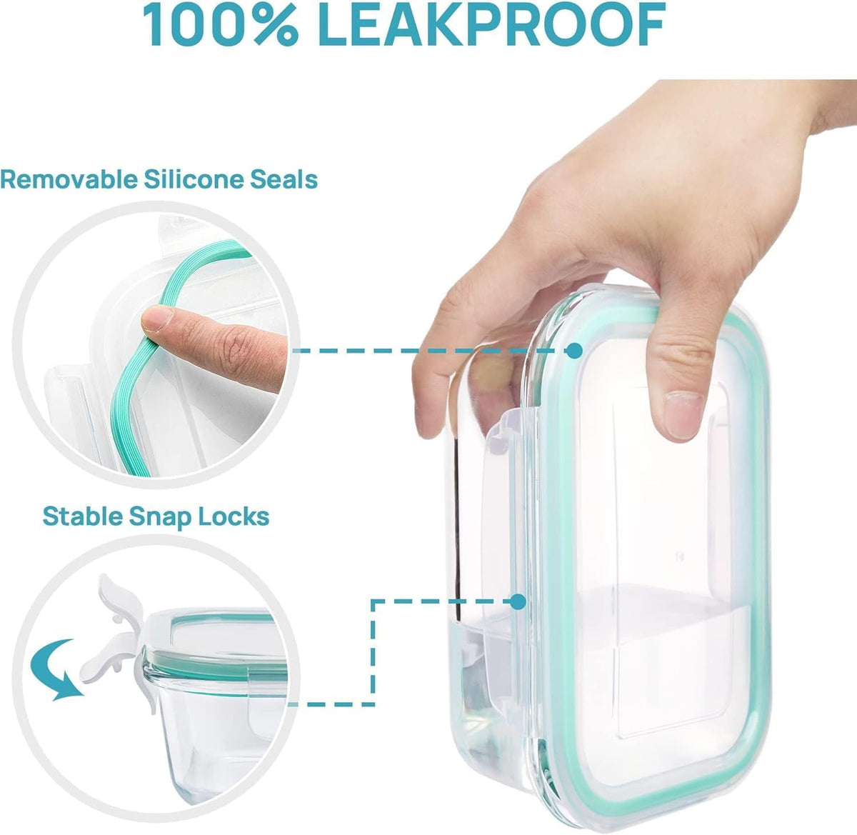 100% bpa-free, food-grade, crystal-clear, stain-resistant glass body