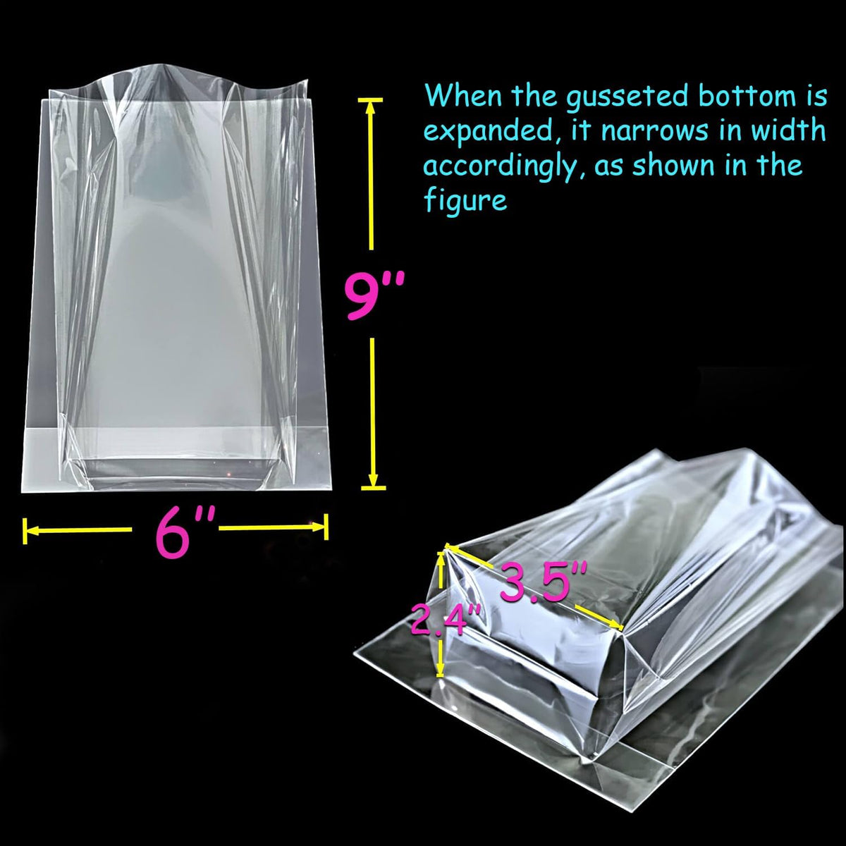 100% food-safe, odorless polypropylene (opp) construction