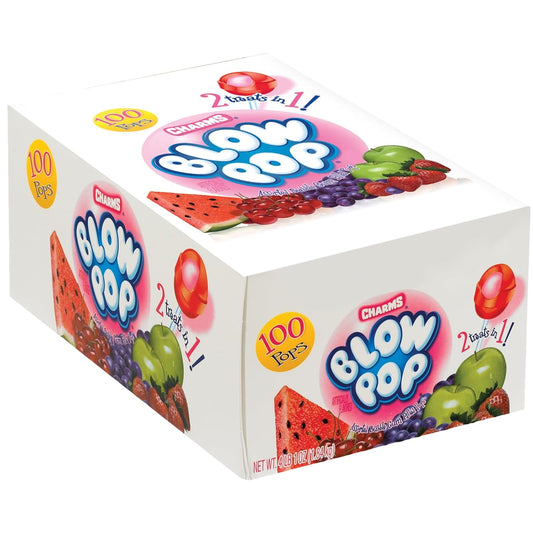 100 individually wrapped lollipops per box (4 lb 1 oz)