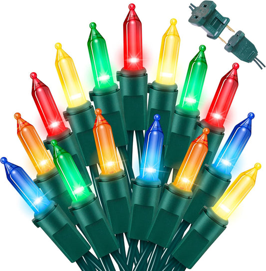 100 led bulbs on 21.6ft string with 2.48-inch bulb spacing