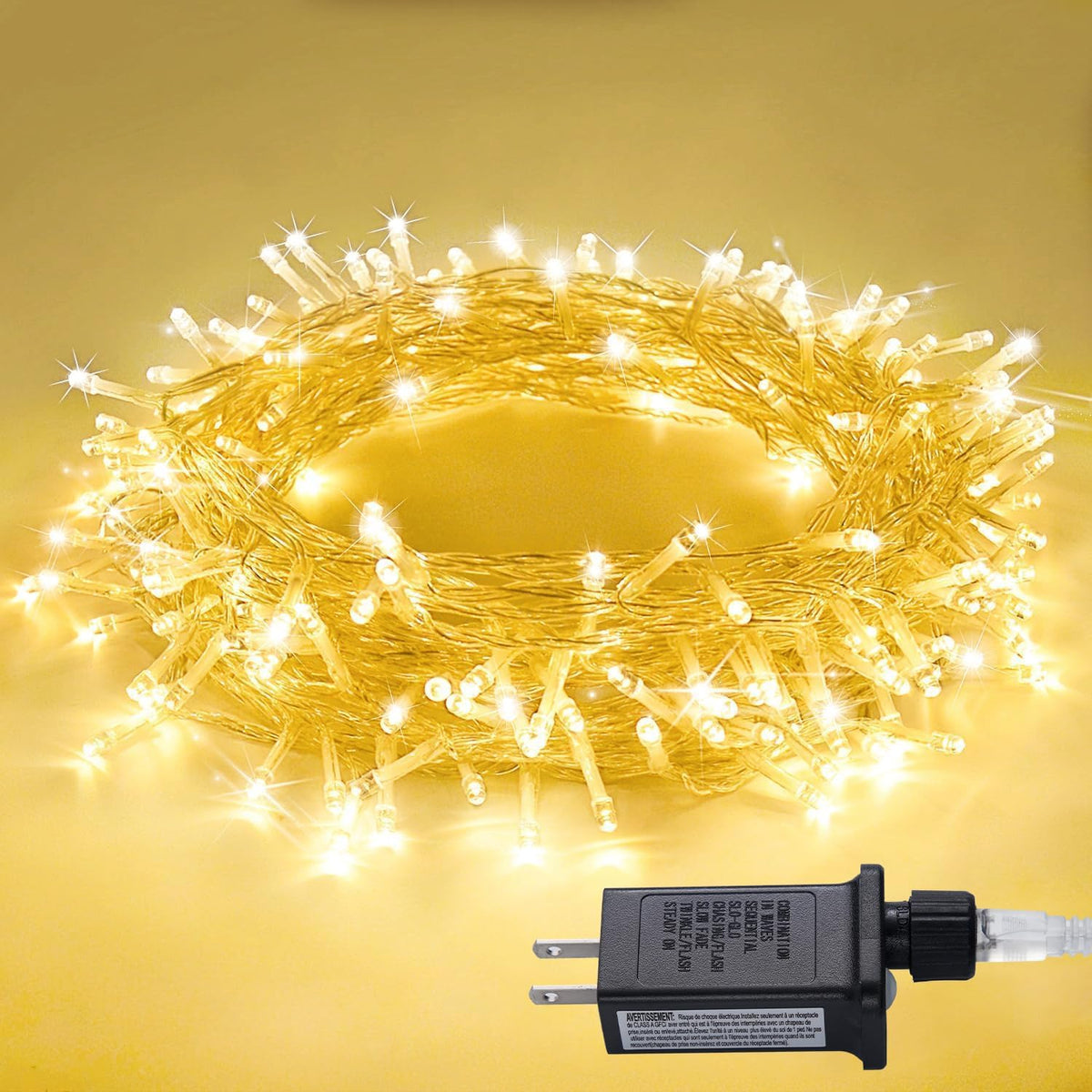 100 led bulbs on 33 ft string with 360-degree shine