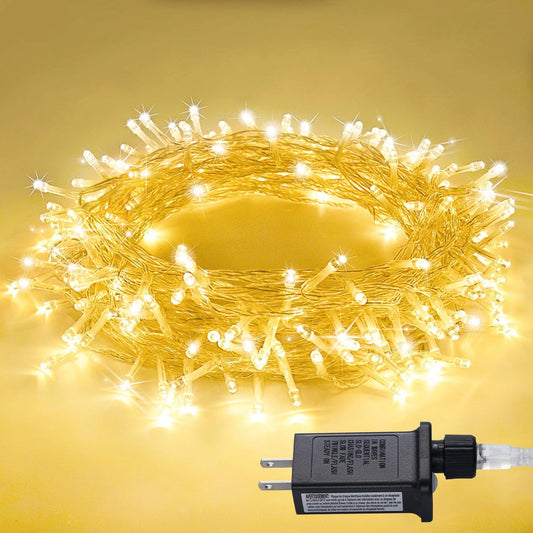 100 led bulbs on 33 ft string with 360-degree shine