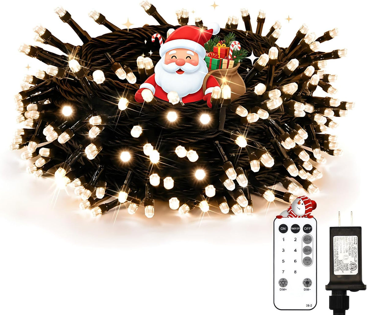 100 led diamond-shaped bulbs on a 33ft string (scalable to 200 or 300 led via connectable variants)
