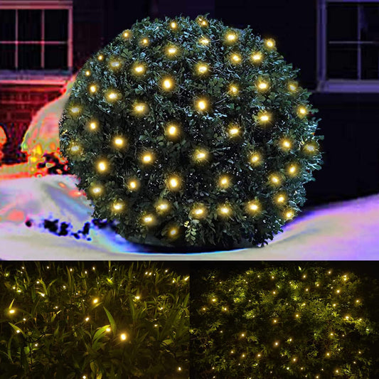 100 led mesh net on 5ft x 5ft green-wire grid with 9.84ft lead and 1.64ft tail