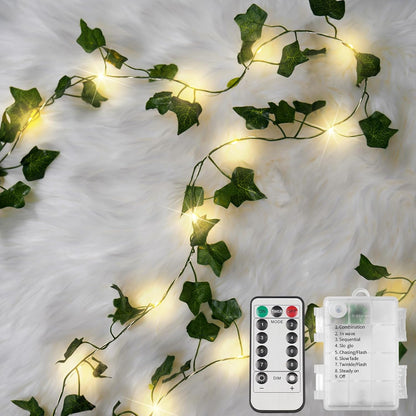100 led warm white bulbs (3000k) on a 33ft flexible copper wire vine
