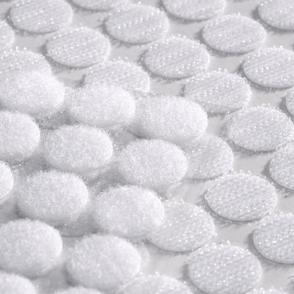100% nylon hook-and-loop construction in white