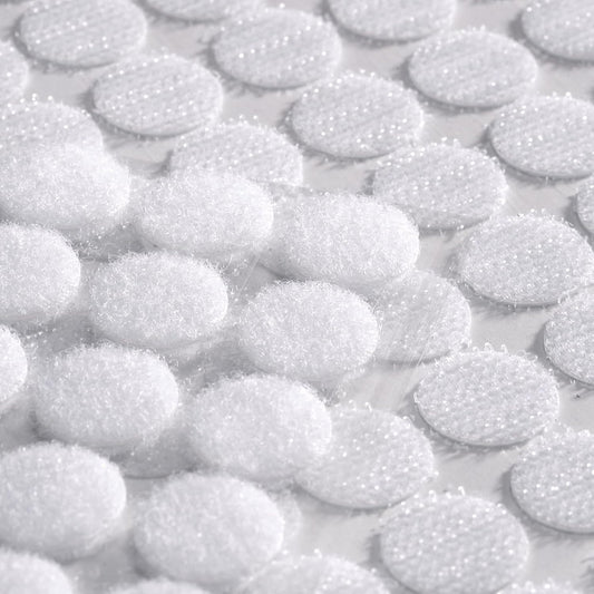 100% nylon hook-and-loop construction in white