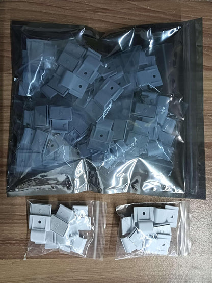100-pack of mounting clips with matching 100 screws included