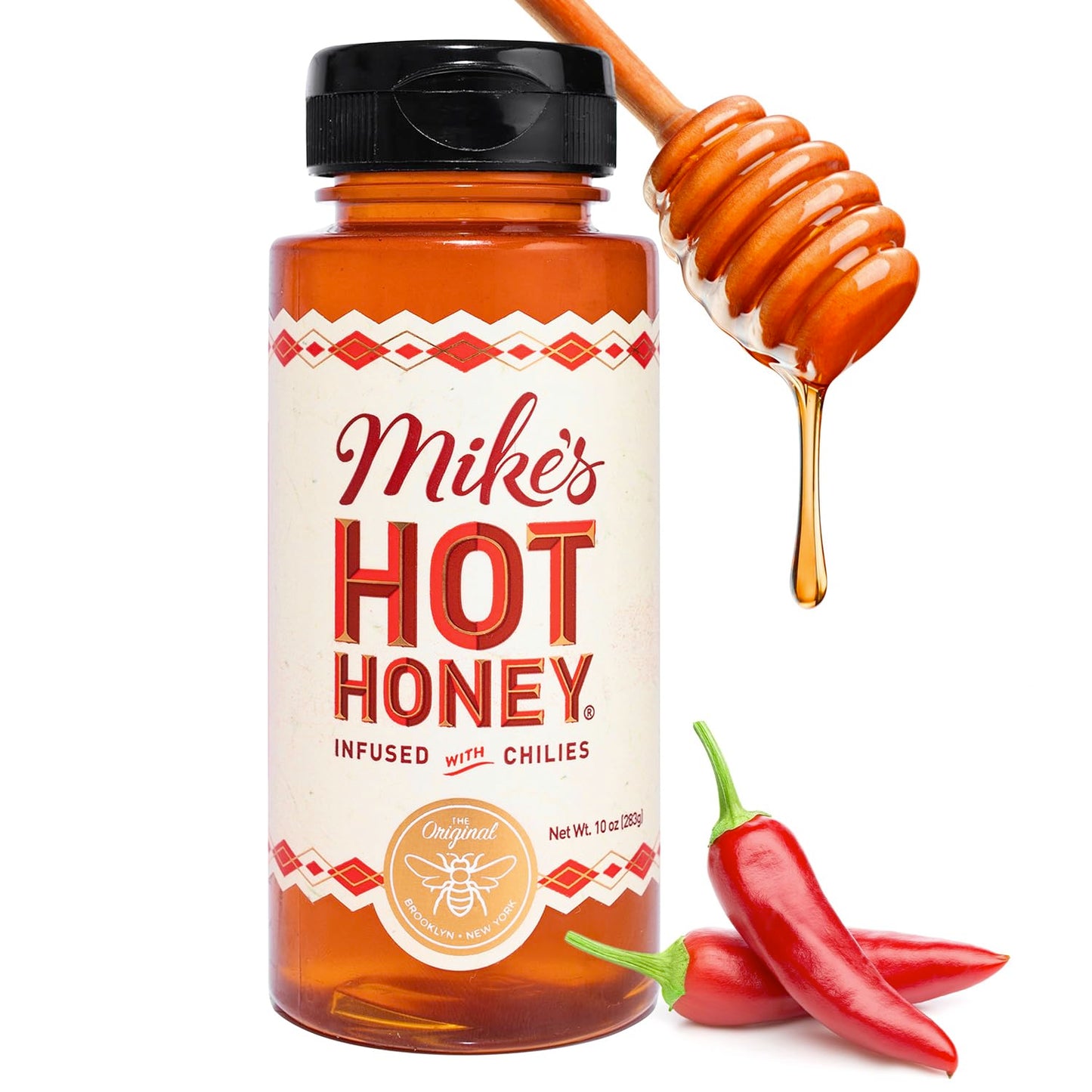 100% pure honey infused with real chili peppers and vinegar