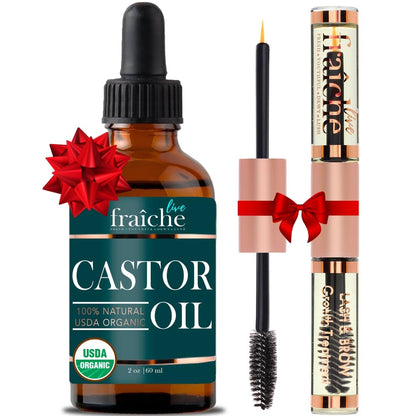 100% pure organic cold pressed castor oil with no hexane or chemical solvents