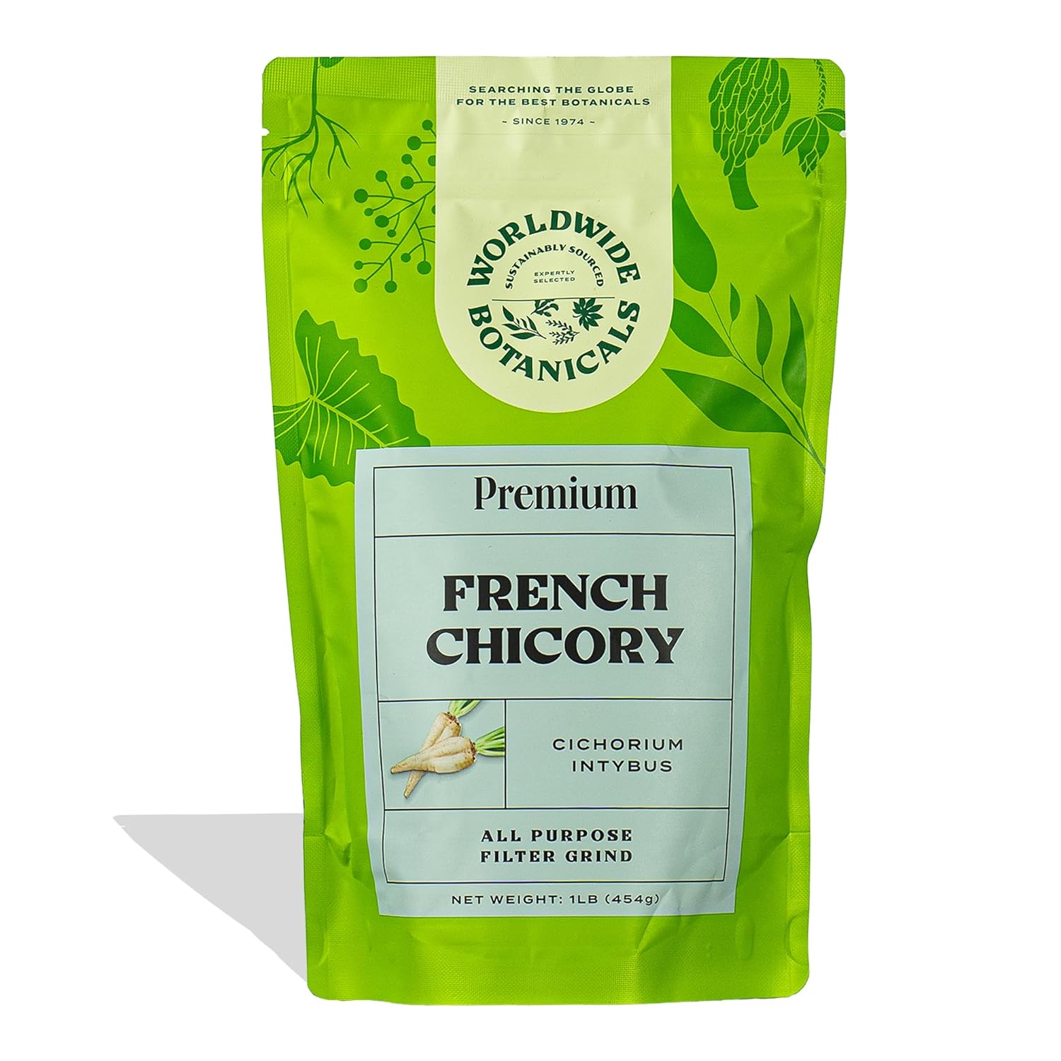 100% pure roasted french chicory root with no additives or fillers