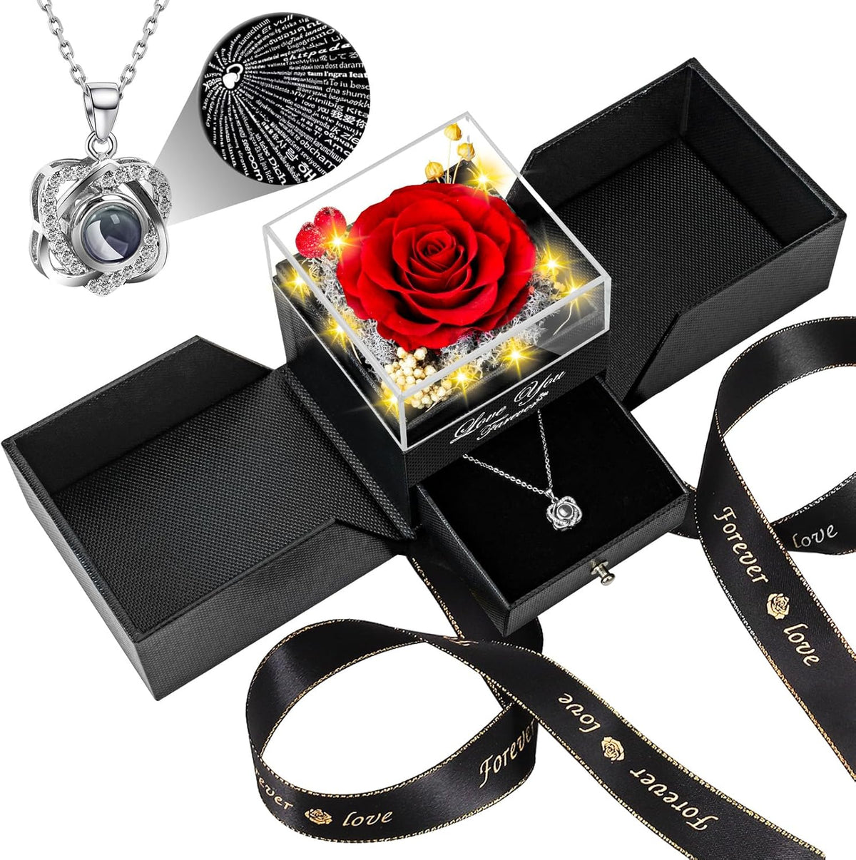 100% real preserved rose with 3-5 year lifespan and zero maintenance (no water, no pollen)