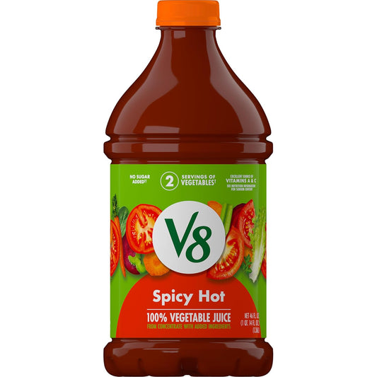 100% vegetable juice blend with tomato, carrot, celery, beet, parsley, lettuce, watercress, and spinach juices