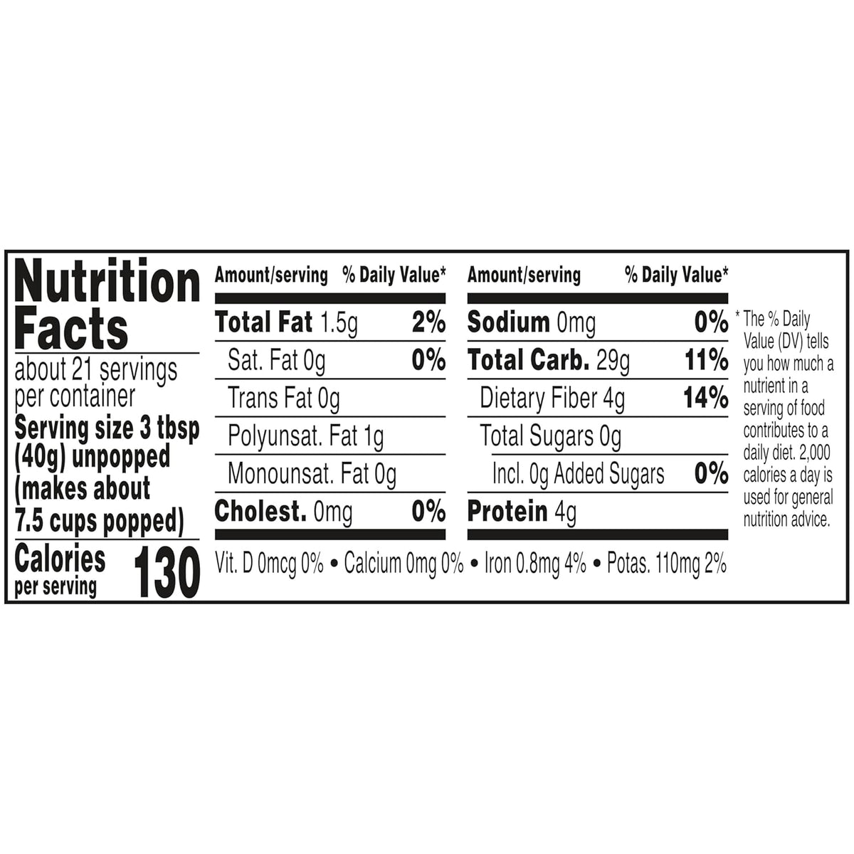 100% whole grain formulation