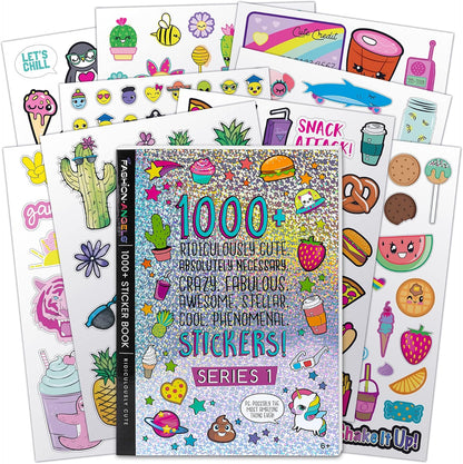 1000+ stickers distributed across 40 themed sheets