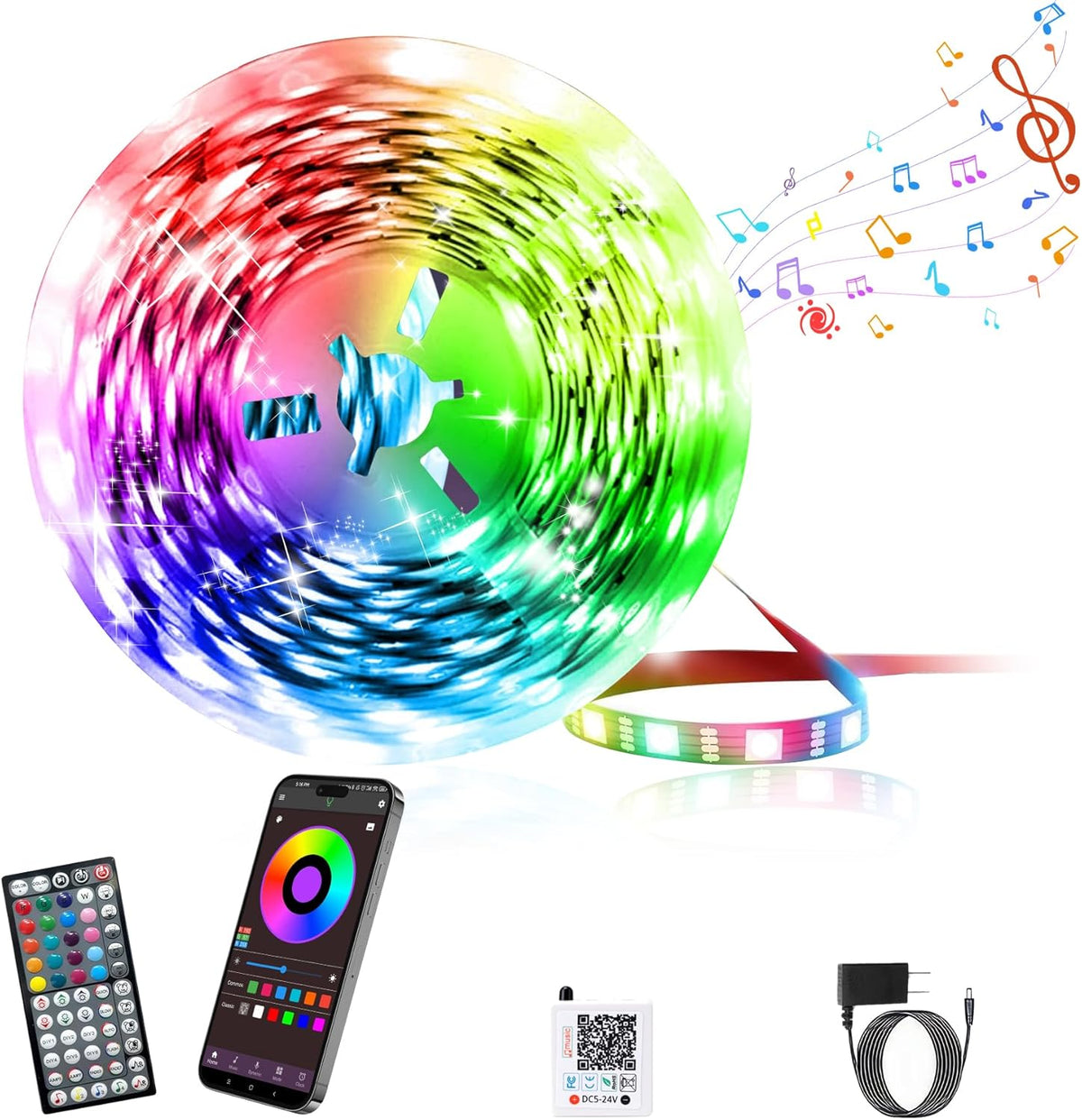 100ft (and up to 300ft variant) cuttable rgb led strip with 360 light sources