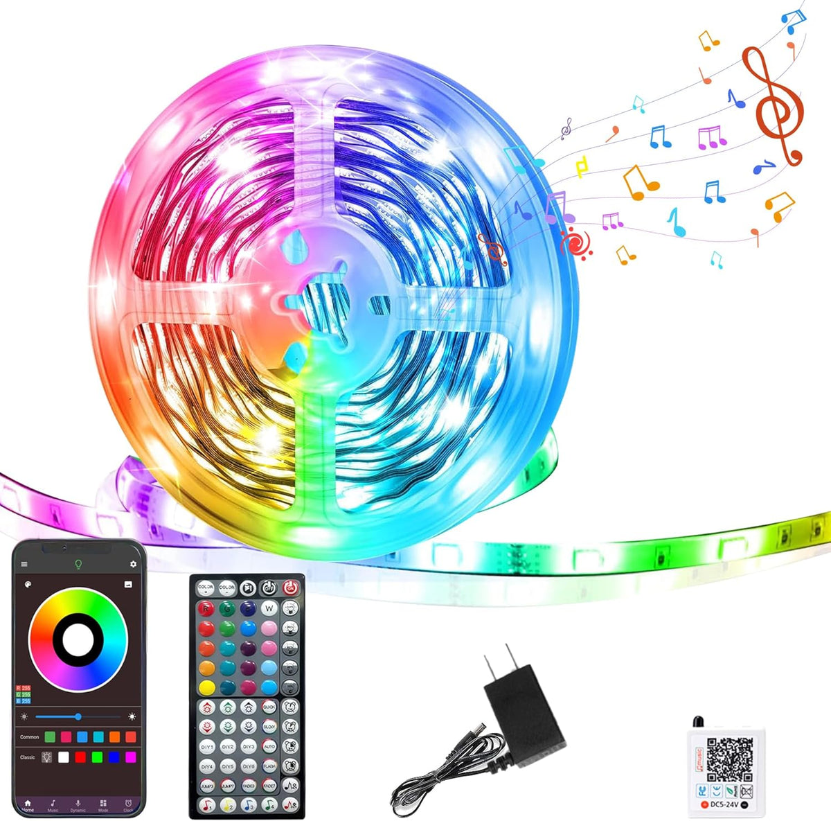 100ft (and up to 300ft variant) cuttable rgb led strip with 360 light sources