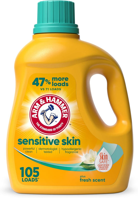 105 fl oz bottle delivering 105 medium loads (with 170 fl oz and 2-pack bulk variants available)